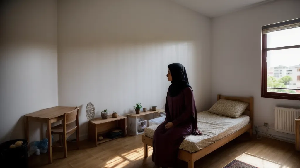 Pies descalzos sobre el piso frío de la cocina en Asunción, señal física de la ansiedad relacional en el matrimonio.