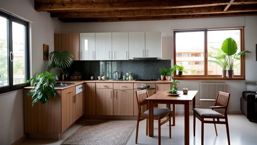 Cuaderno y bolígrafo sobre una mesa de cocina bajo la luz natural de la tarde